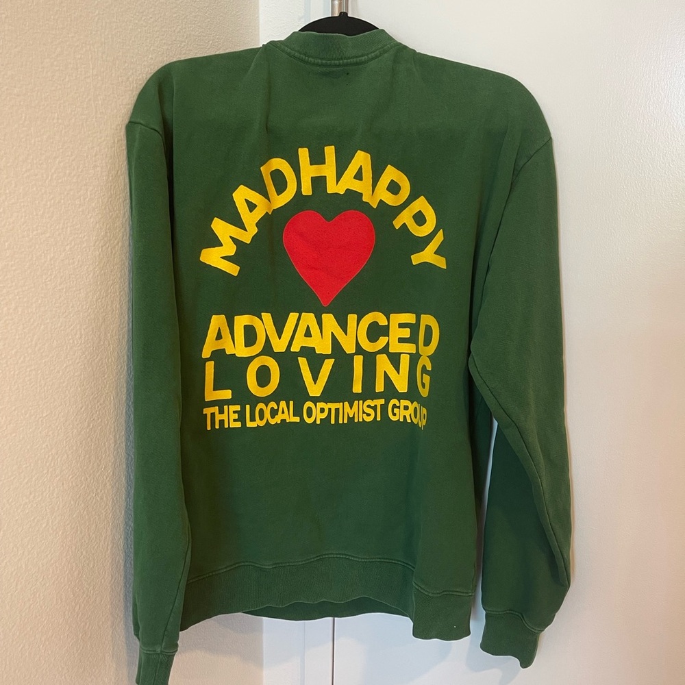 MADHAPPY Advanced Loving Graphic Crewneck - Size M, Vine Green